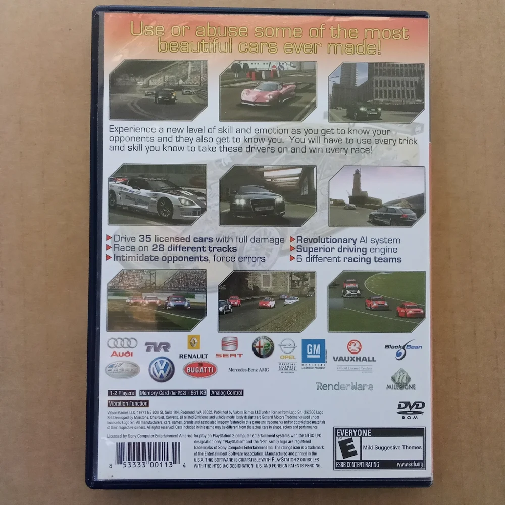 PS2 Corvette Evolution GT for PlayStation 2 Car Racing Video Game